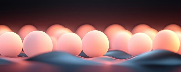 Aufkleber - Circles abstract background concept. Abstract glowing spheres on a smooth surface, creating a futuristic visual effect.