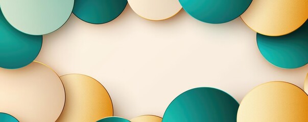 Aufkleber - Circles abstract background concept. Colorful circular shapes create a vibrant and modern background for easy customization.