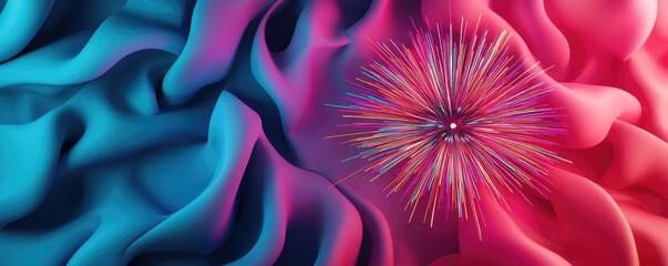 Poster - Fireworks abstract background idea. Abstract design with vibrant colors and dynamic shapes, perfect for creative projects.