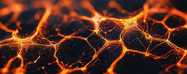 Aufkleber - Fireworks abstract background idea. Abstract image of glowing lava textures with vibrant lines and a dark background.