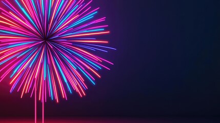 Poster - Fireworks abstract background idea. Vibrant fireworks display against a dark background, creating a festive atmosphere.