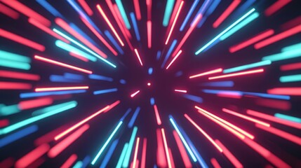 Poster - Fireworks abstract background idea. Dynamic light streaks form a mesmerizing background of colorful energy bursts.