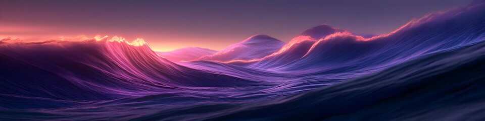 Poster - Wide shot of The Wave s glowing sandstone swirls illuminated by soft twilight, with vibrant colors adding depth, in 4K resolution