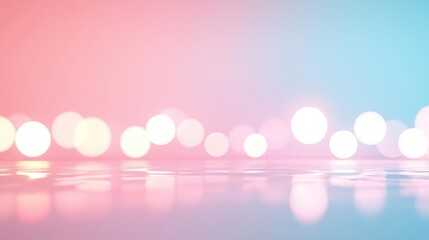 Aufkleber - Circles abstract background concept. Vibrant bokeh lights in soft pink and blue colors create a dreamy atmosphere.