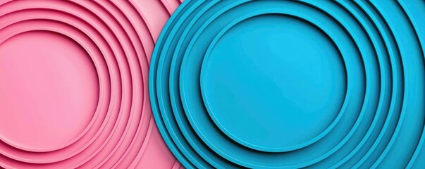 Aufkleber - Circles abstract background concept. Colorful plates arranged in a stylish way, perfect for food presentation or decor.