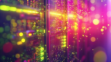 Poster - Digital Information Flows Through Network Data in Colorful Visuals
