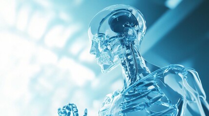 Poster - Futuristic Medical Innovation Concept in Digital Blue Style