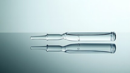 Aufkleber - Glass Ampoule with Clear Liquid Reflecting on Surface