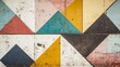 © pornthip - Colorful triangles wall art, a burst of geometric design and modern decor vibrant