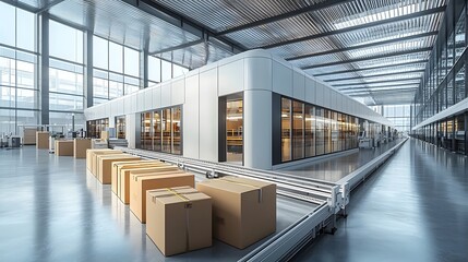 Poster - Efficient Bulk Packaging Warehouse with Automated Machinery for Wholesale Market Distribution