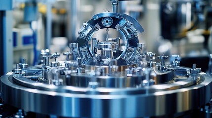 Poster - advanced high-tech laboratory equipment and machinery in action