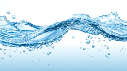 Aufkleber - Clean, light blue background with bubbles rising, symbolizing fresh and hygienic living, perfect for promoting hygiene solutions and products.