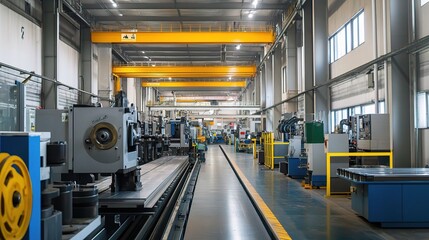 Poster - Precision Machinery for Cutting Metal Parts in High-Tech Environment