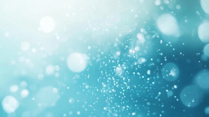 Leinwandbilder - Light blue backdrop with gentle air bubbles floating upward, evoking a sense of purity and hygiene, suitable for wellness and health visuals.