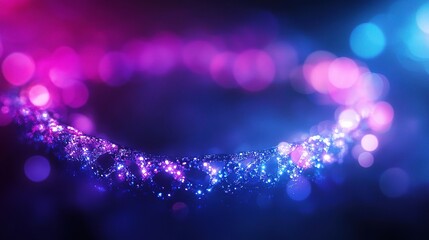 Poster - Abstract Futuristic Technology Background with Colorful Bokeh Effects