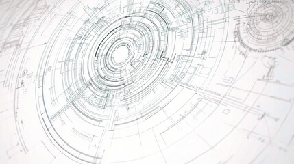 Poster - Intricate Mechanical Engineering Drawing in Detailed 3D Style