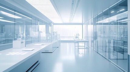 Poster - advanced futuristic laboratory for semiconductor research and development