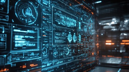 Poster - High-Tech Industrial Dashboard for Business Process Optimization