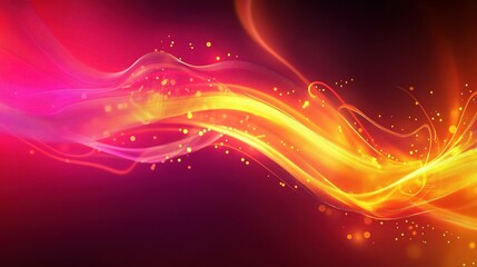 Poster - Abstract Futuristic Background with Waves and Bright Colors