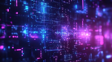 Poster - Abstract Futuristic Technology Background with Vibrant Colors