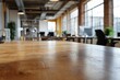 © OnuTH - Empty Wooden Table in Modern Office