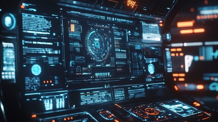 Poster - Futuristic Digital Interface for Factory Automation and Tools Usage