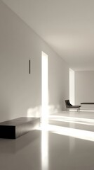 Wall Mural - Minimalist Modern Interior Design: A Stunning Empty Room with Sunlight