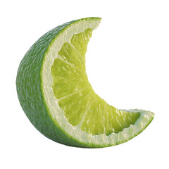 Wall Mural - a half of a lime with a bite taken out of it