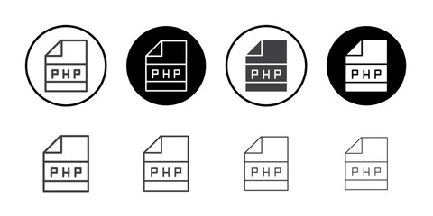 PHP file icon simple vector symbol