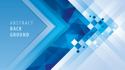 Wall Mural - abstract blue geometric pixel background, arrow pixel square design. modern polygon pixel background