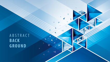 Wall Mural - modern geometric triangle background. abstract blue polygon triangles background, 3d triangle shapes