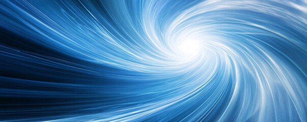 Poster - Abstract blue vortex spinning creating light beams effect