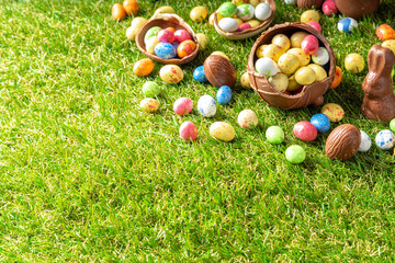 Easter egg hunting background