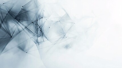 Aufkleber - Abstract geometric plexus lines and nodes creating futuristic network connection