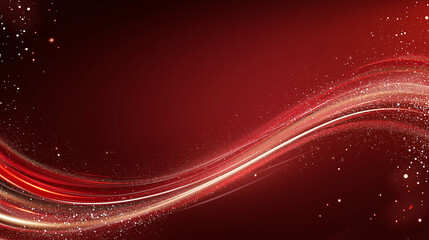 Wall Mural - red abstract waves with shimmering lights: a captivating abstract background featuring flowing, vibr