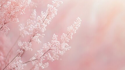 Poster - Delicate pink flowers creating a serene and dreamy atmosphere