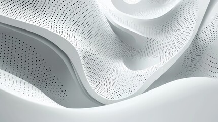 Poster - Dynamic abstract wave patterns digital art 3d visualization modern aesthetic close-up view conceptual design for visual impact