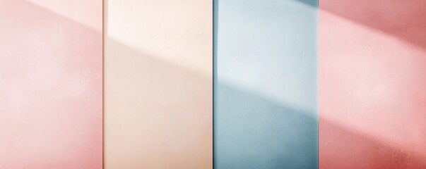 Aufkleber - Pastel colored background with light beams creating geometric shapes