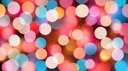 Poster - Vibrant bokeh lights create magical atmosphere celebration event abstract art colorful background close-up view festive concept