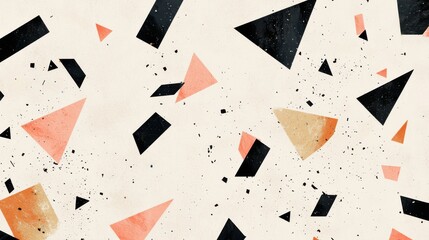 Poster - Dynamic geometric patterns abstract art digital design modern aesthetics flat view visual composition for creative inspiration
