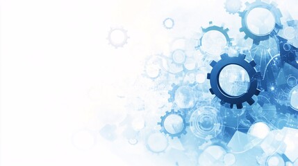 Aufkleber - Gears rotating and connecting, symbolizing seamless integration and collaboration in a technological system