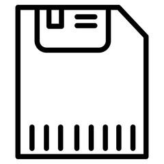 Poster - Memory Card Chip Line Icon