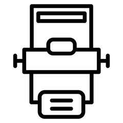 Poster - Type Sheet Paper Line Icon