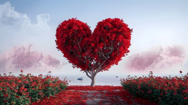 Happy Valentines Day typography vector illustration. Romantic Template design