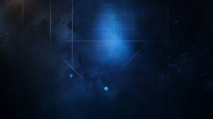 Leinwandbilder - Futuristic blue technology background connecting lines and dots