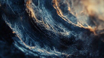 Poster - Rough textured surface with intricate patterns creating a visually striking design