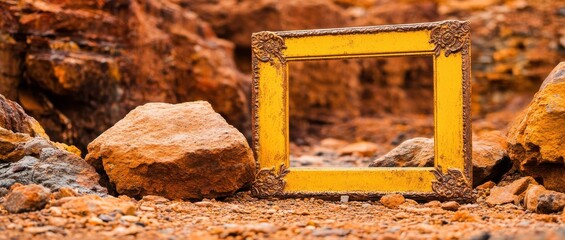 Poster - Framed art installation desert landscape photography outdoor close-up visual contrast