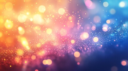 Poster - Glittering particles creating stunning abstract background with bokeh effect