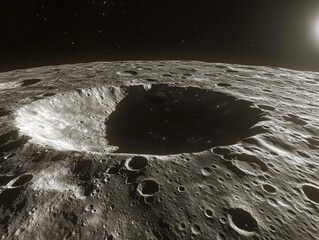 Wall Mural - moon crater