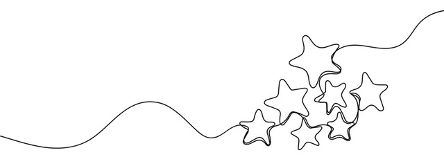 Wall Mural - stars line art vector illustration with transparent background editable stroke.